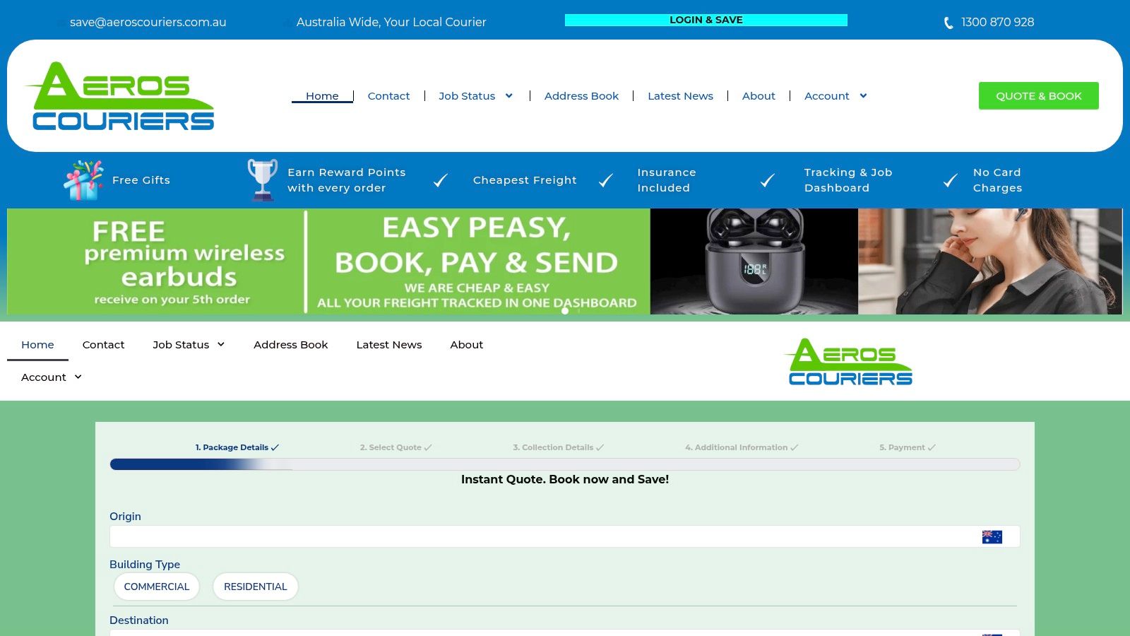 1. Aeros Couriers: Best for Cost-Effective, All-in-One Business Shipping