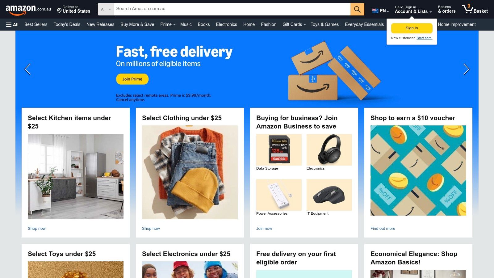 Amazon Australia (including Amazon Business AU)