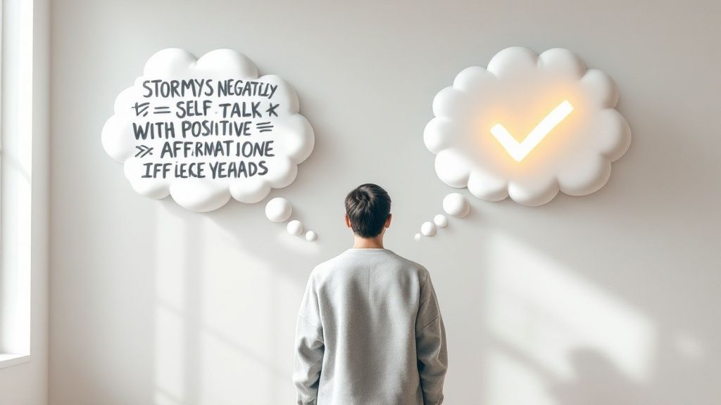 A person practicing mindfulness techniques.