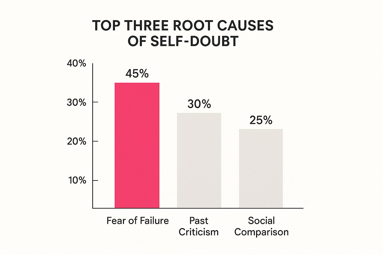 Infographic about overcoming self doubt