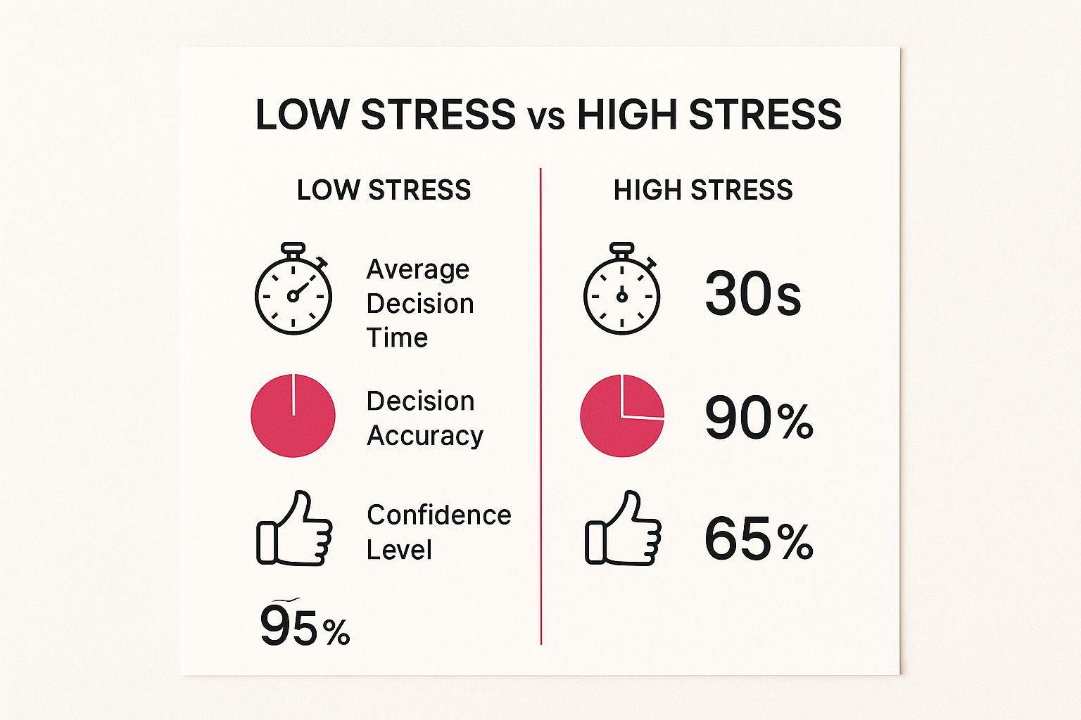 Infographic about decision making under pressure