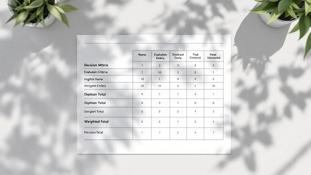 Decision Matrix (Weighted Scoring Model)