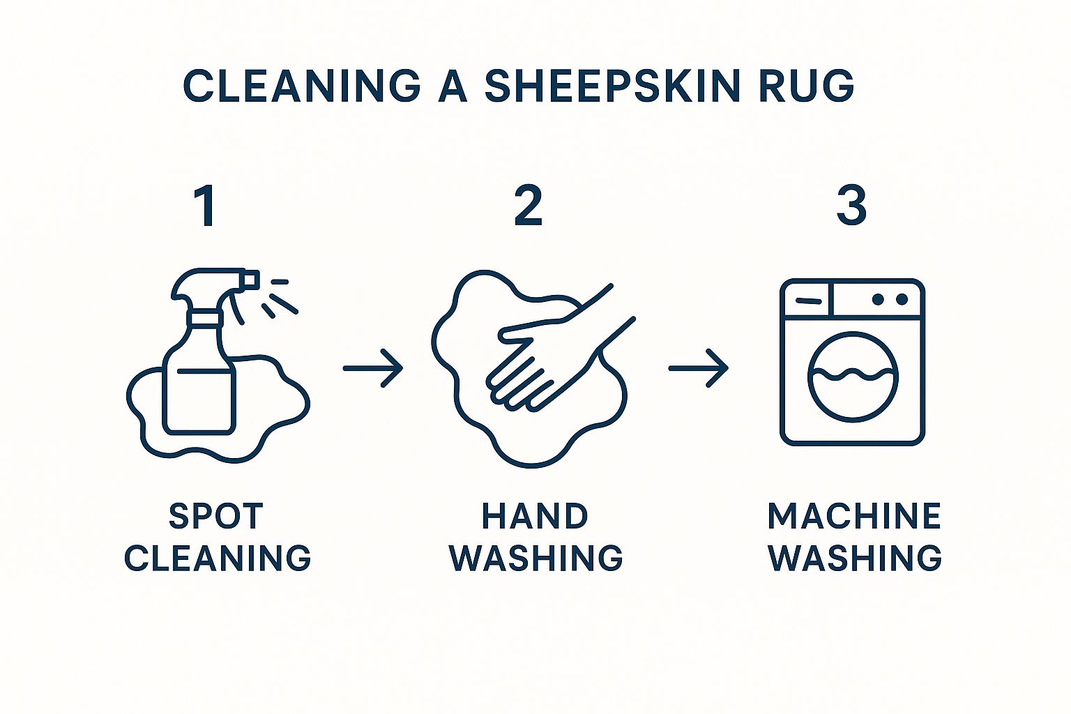 Infographic about can you wash a sheepskin rug