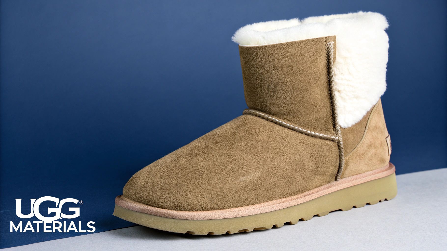 Ugg boots being held near a washing machine