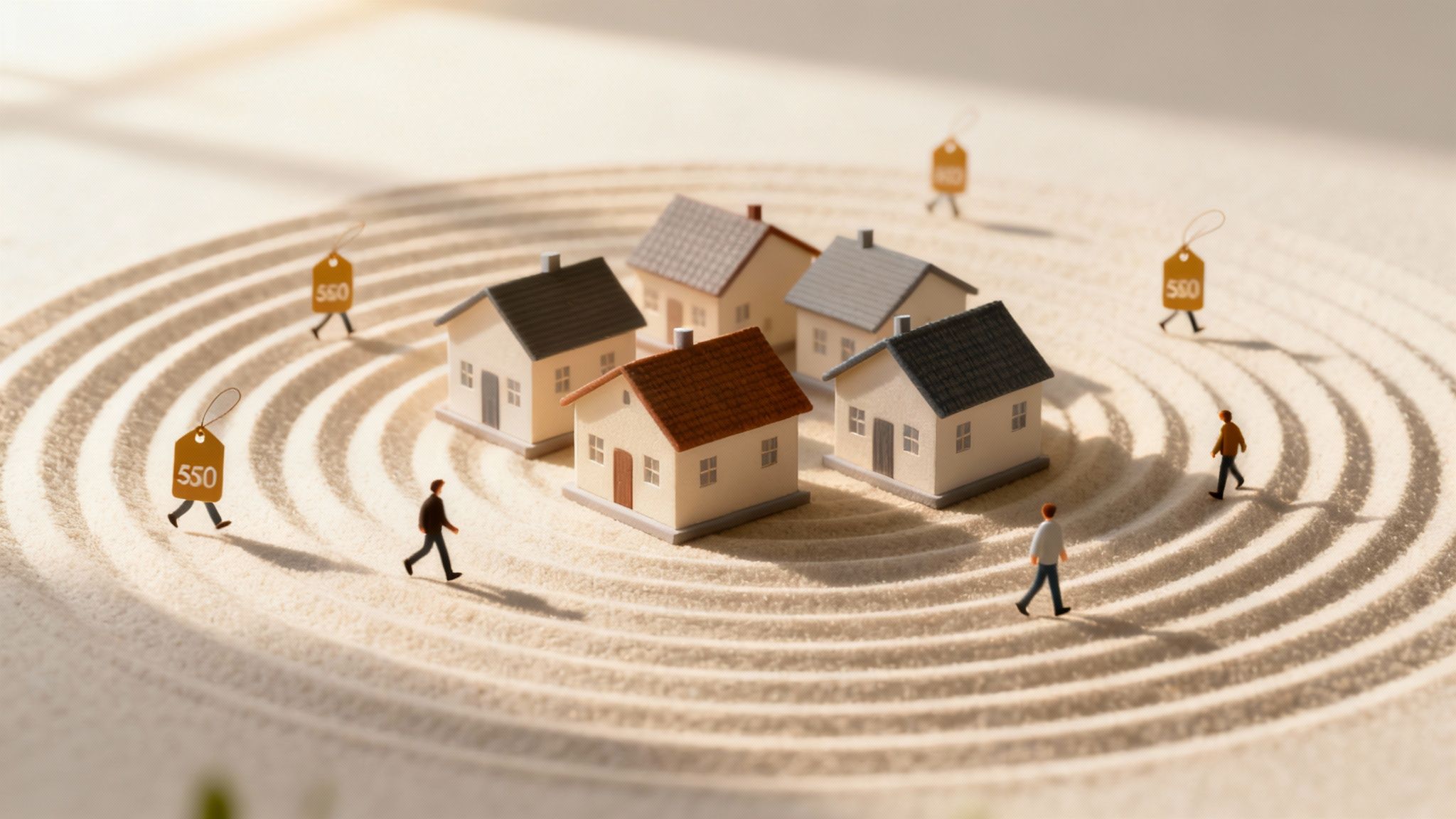 Graph showing a downward trend in housing market activity, illustrating the impact of taxes.