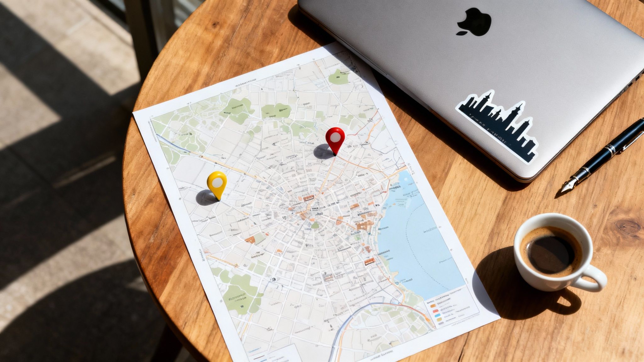 Woman looking at city view of Barcelona from a balcony