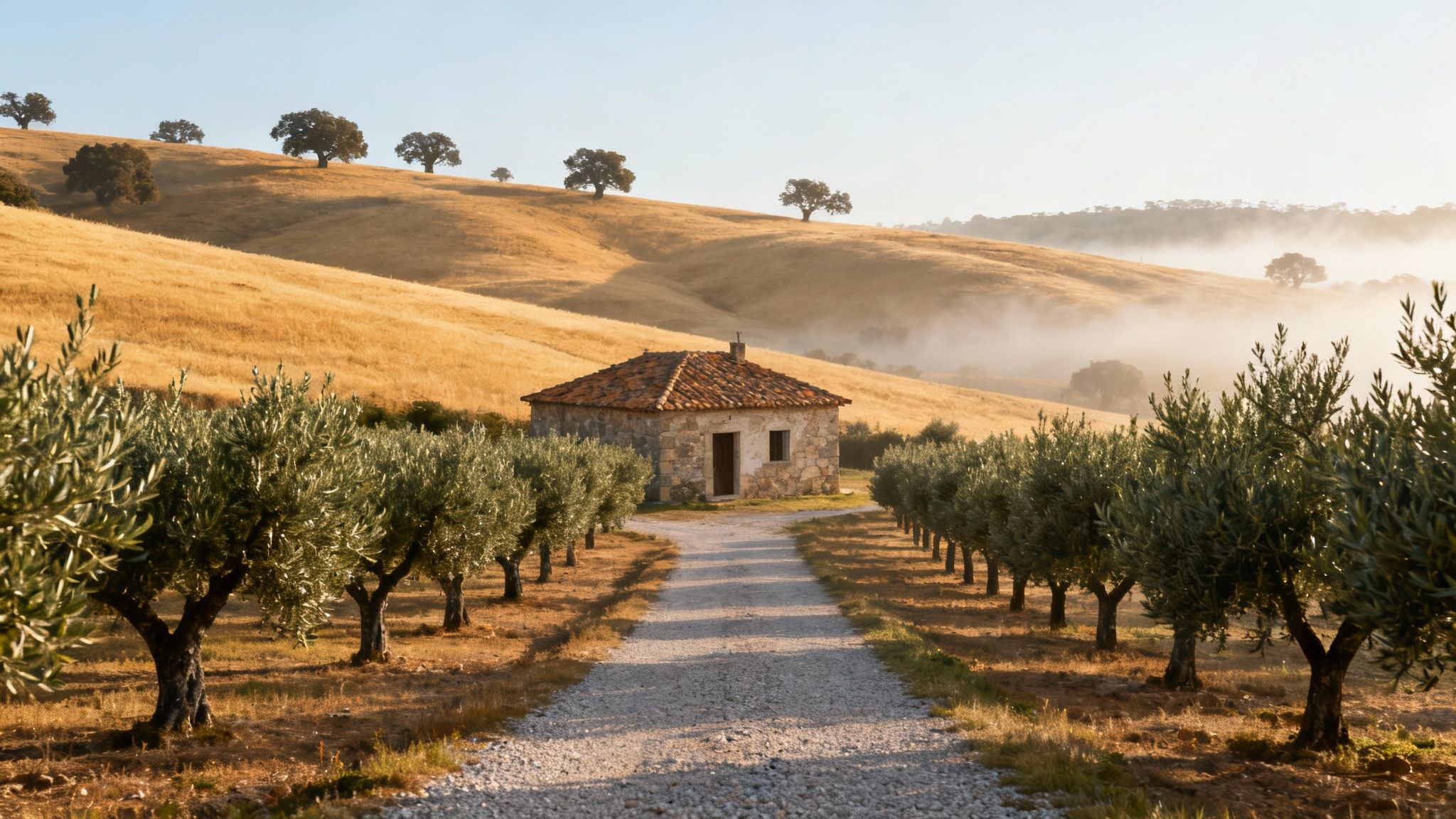 Rolling hills and farmland in Portugal, showcasing the agricultural potential.