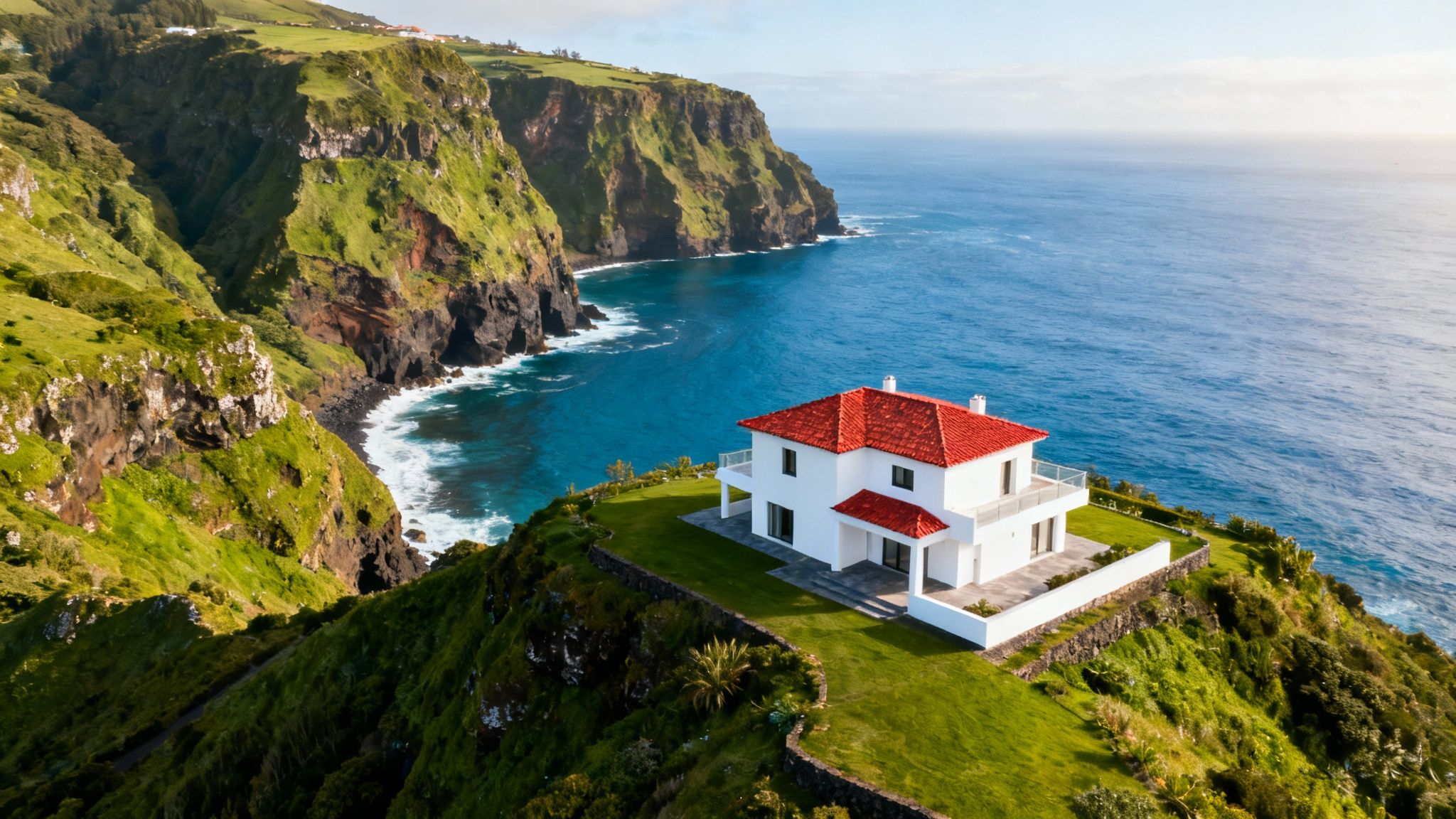 Dramatic volcanic landscapes of Sao Miguel, Azores