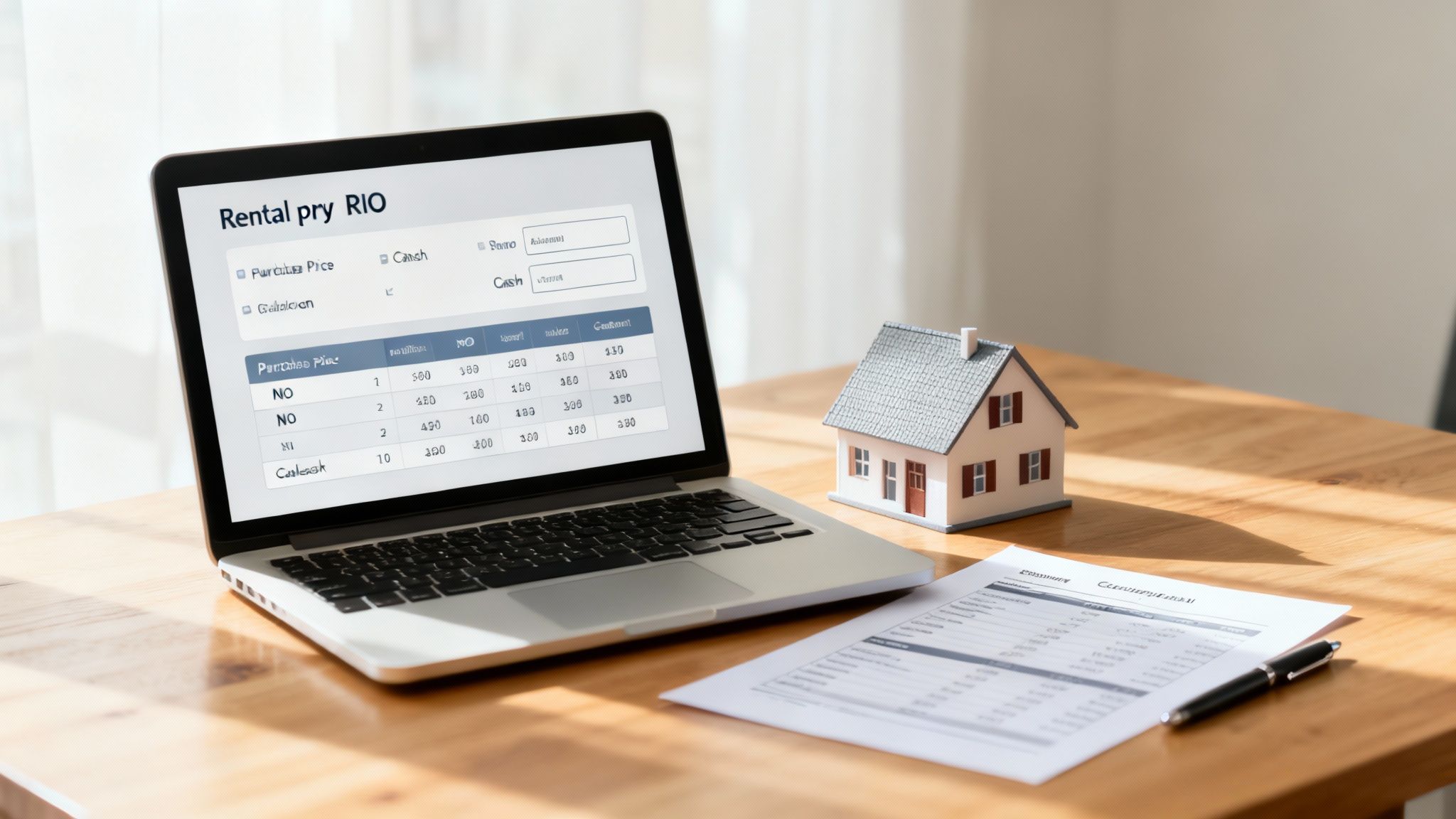 Investor reviewing financial charts on a tablet, symbolizing smart property investment decisions.
