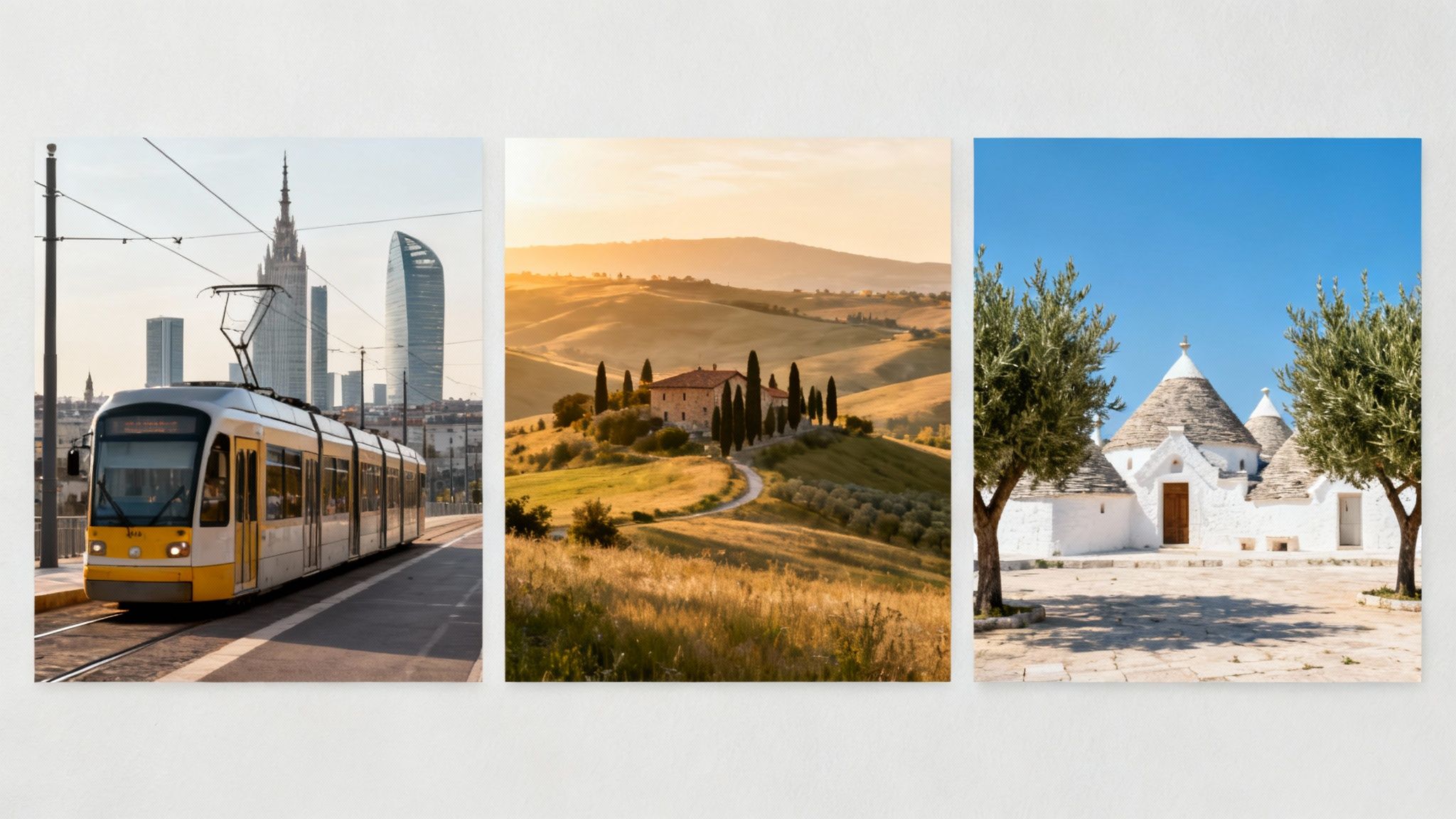 Scenic view of an Italian coastal town with colorful houses
