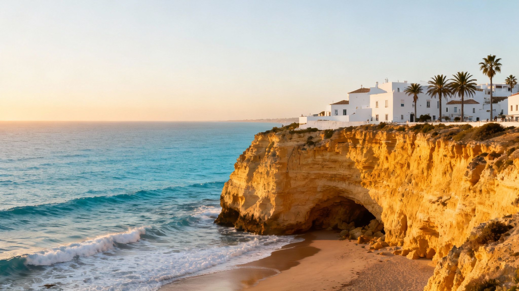 Golden cliffs and turquoise waters of Lagos, Algarve