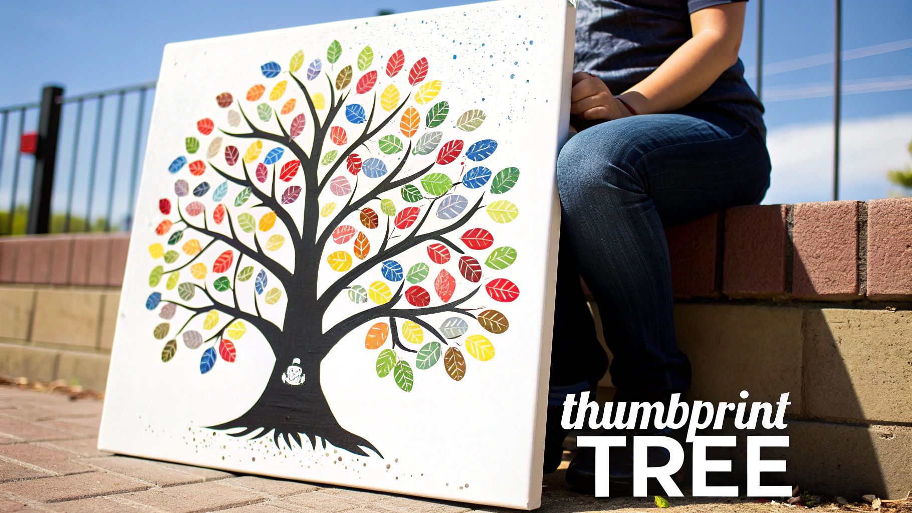 Thumbprint Tree or Fingerprint Art