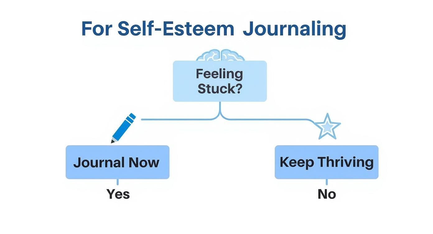 Infographic about self esteem journaling