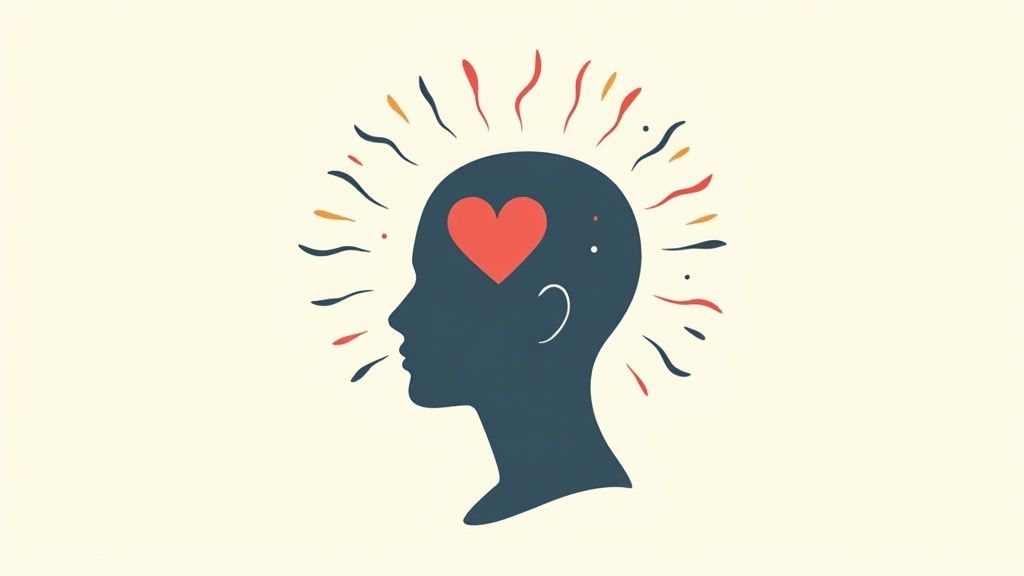 Infographic with statistics on workplace mental health