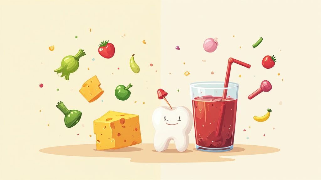 A variety of colourful, healthy foods like fruits and vegetables arranged neatly on a surface.