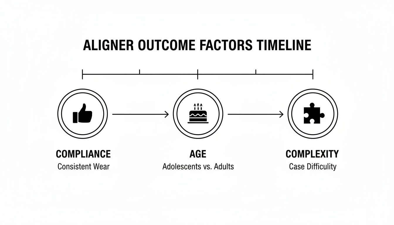 Infographic about clear aligners before and after