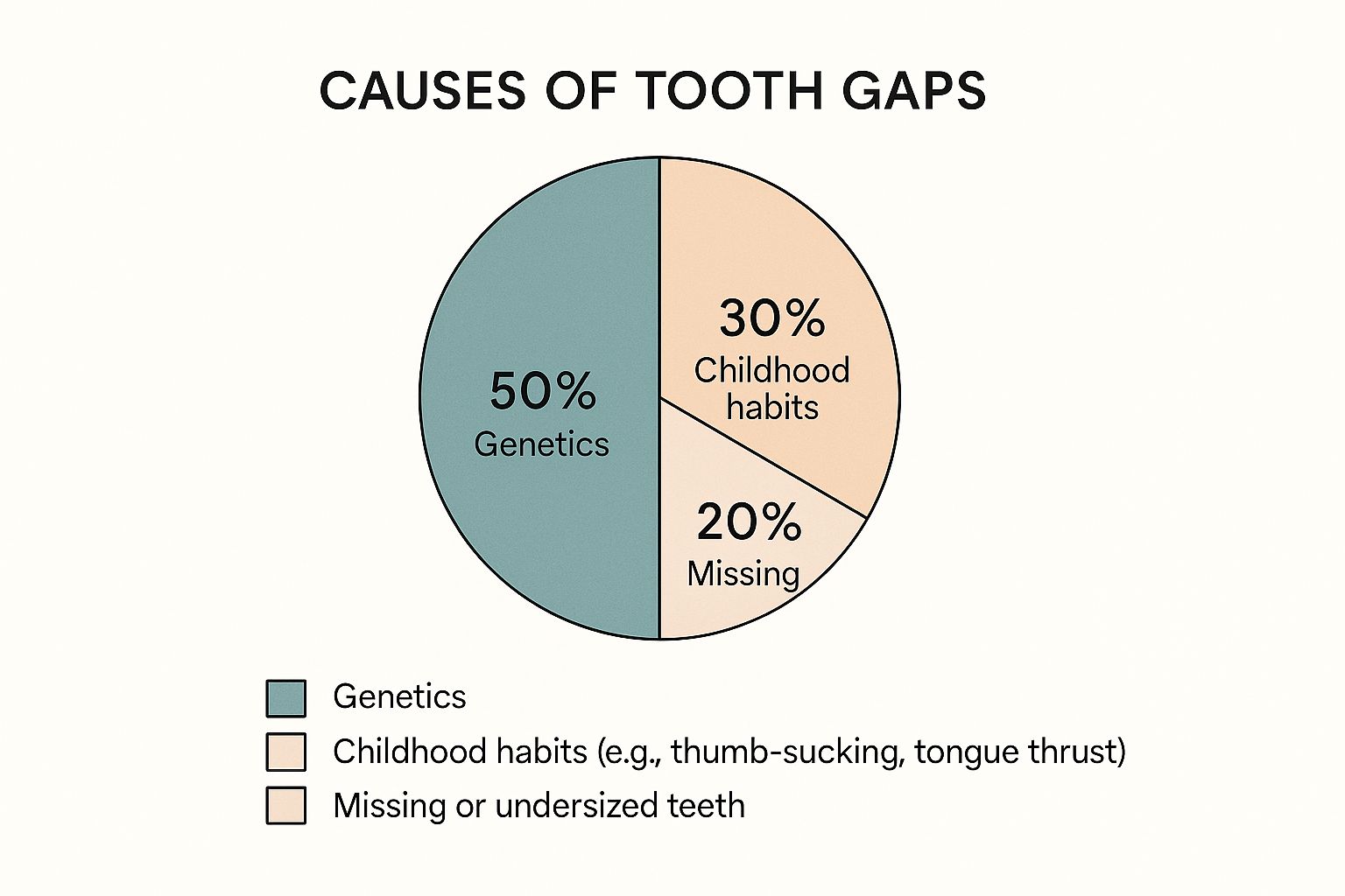 Infographic about how to close teeth gaps