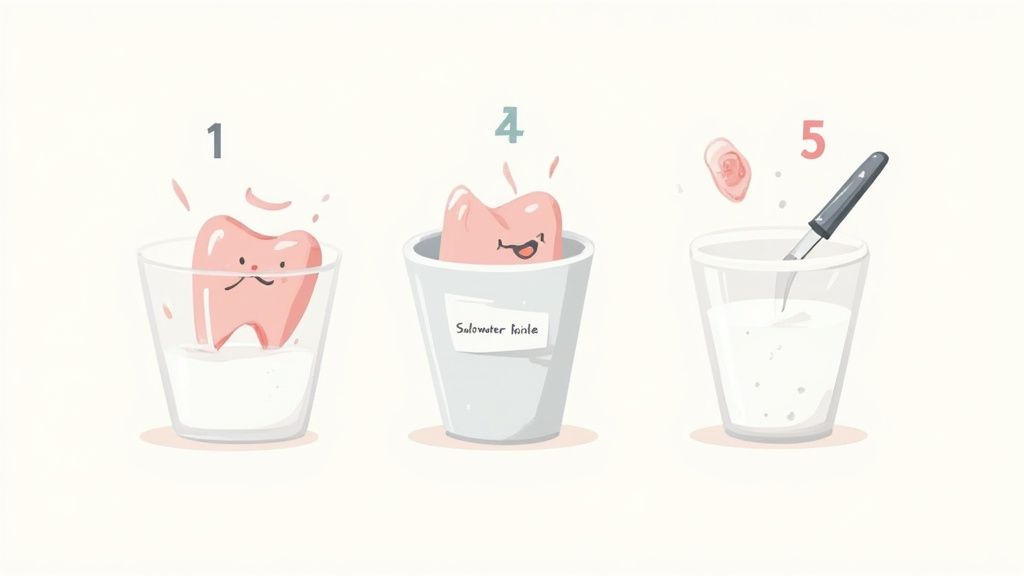 A person on their phone, looking for an emergency dentist.