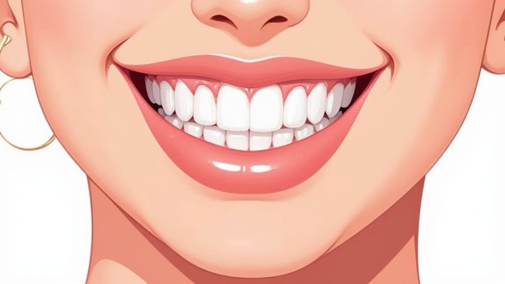 A person smiling, showcasing clear aligners