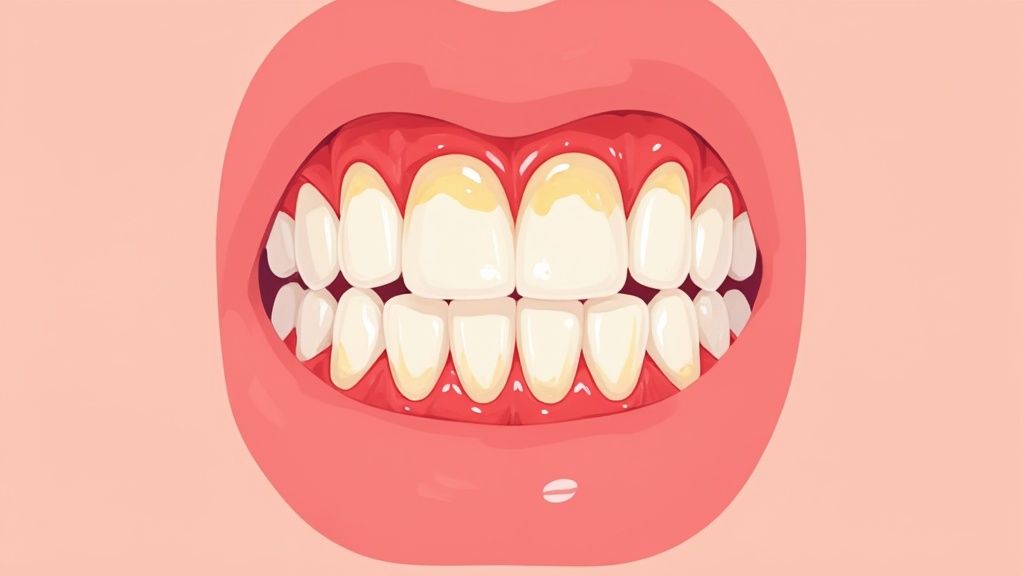 A person's smile showing healthy gums
