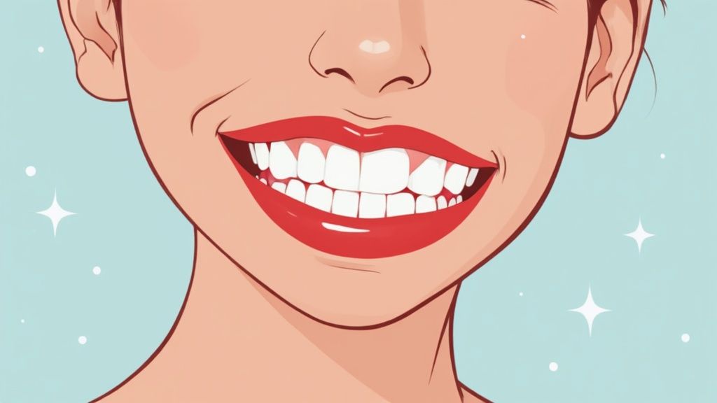 A person comparing traditional braces with clear aligners.