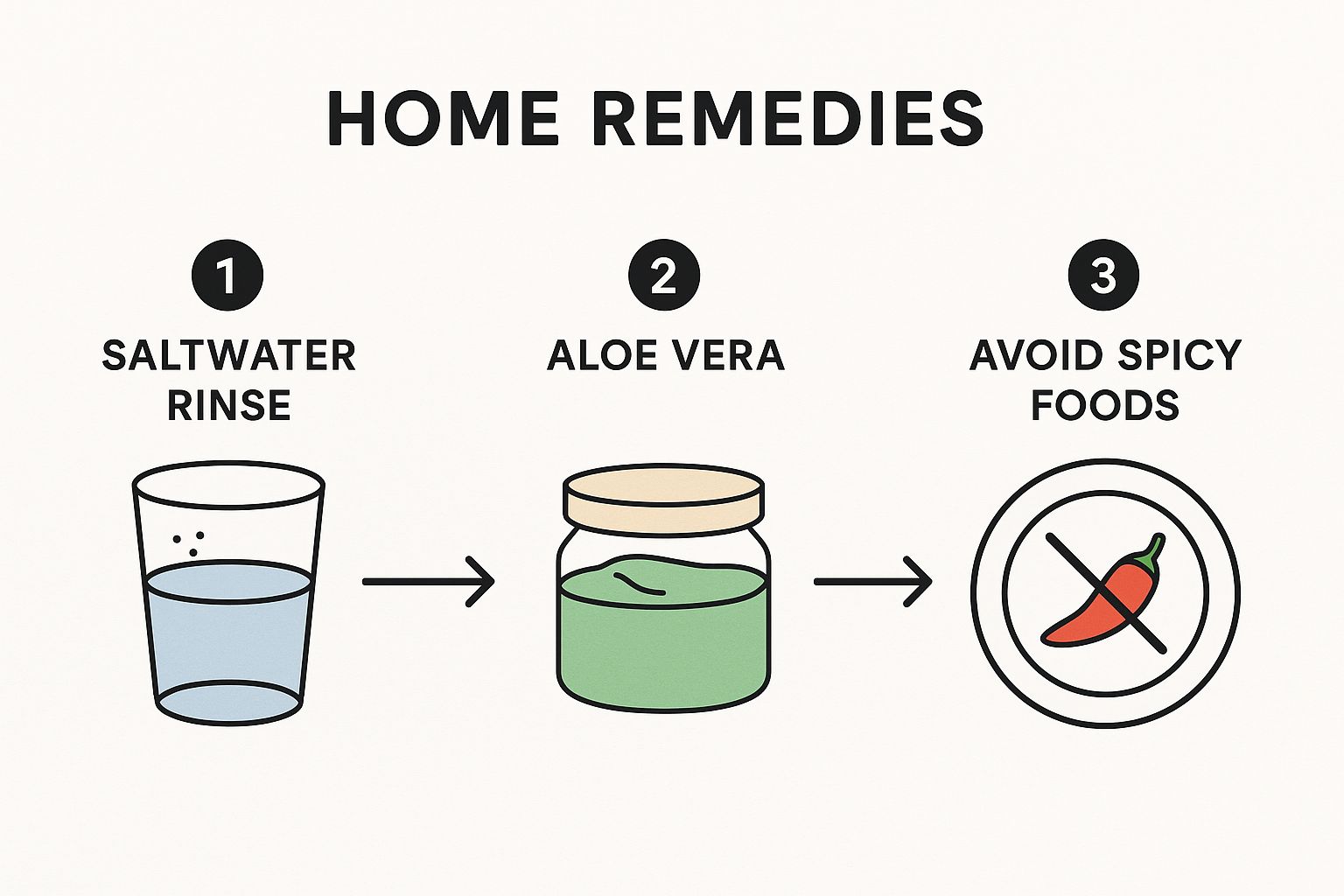 Infographic about how to treat canker sores