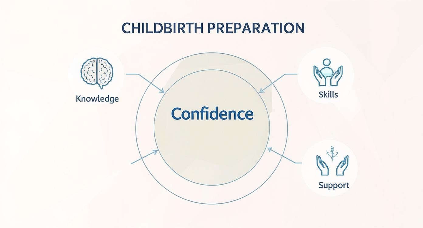 Infographic about childbirth prep classes