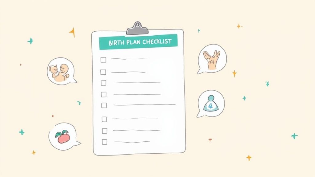 A person writing in a notebook, creating their birth plan.