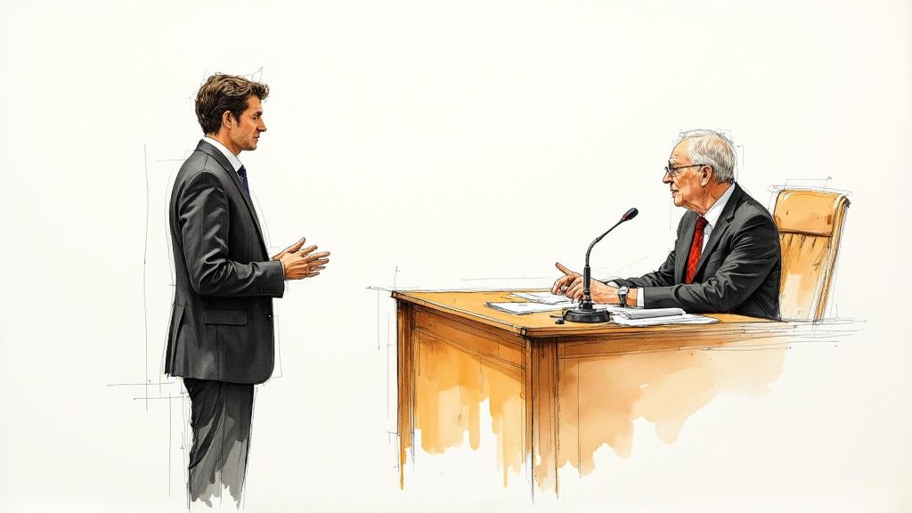 Image of a judge's gavel in a courtroom, which is a place to appeal a traffic ticket.