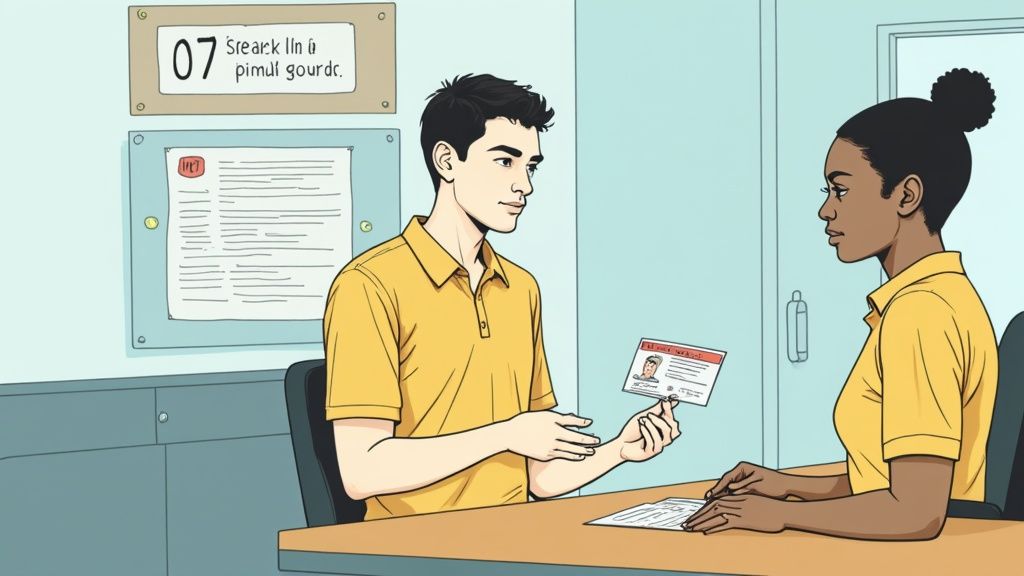 A young person confidently holding car keys, ready for their Florida permit test.