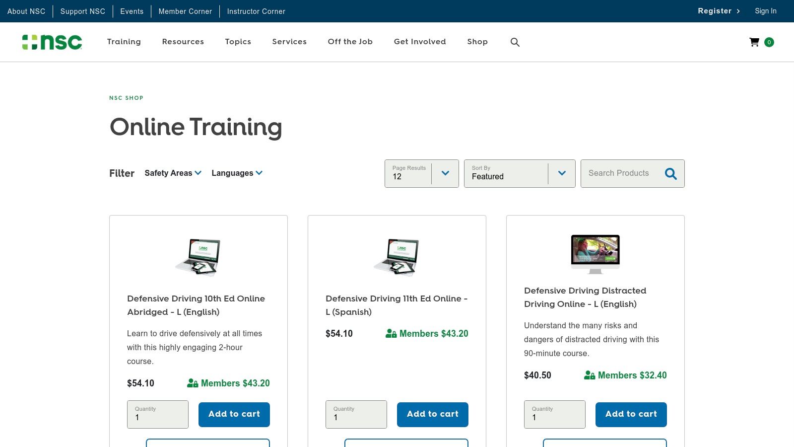 National Safety Council (NSC) Online Training