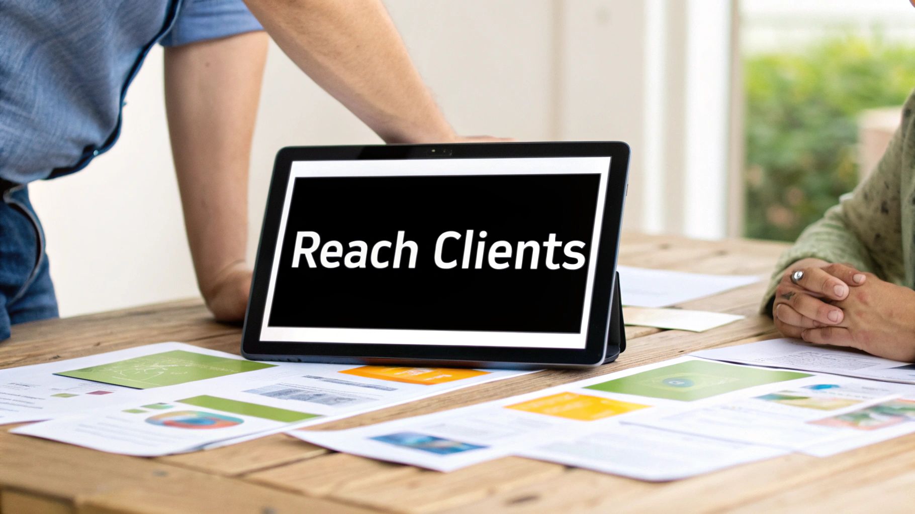 A person using a megaphone, symbolizing content amplification and distribution.