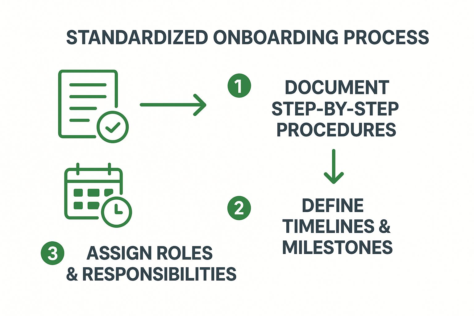 Infographic showing key data about Standardized Onboarding Process and Workflow