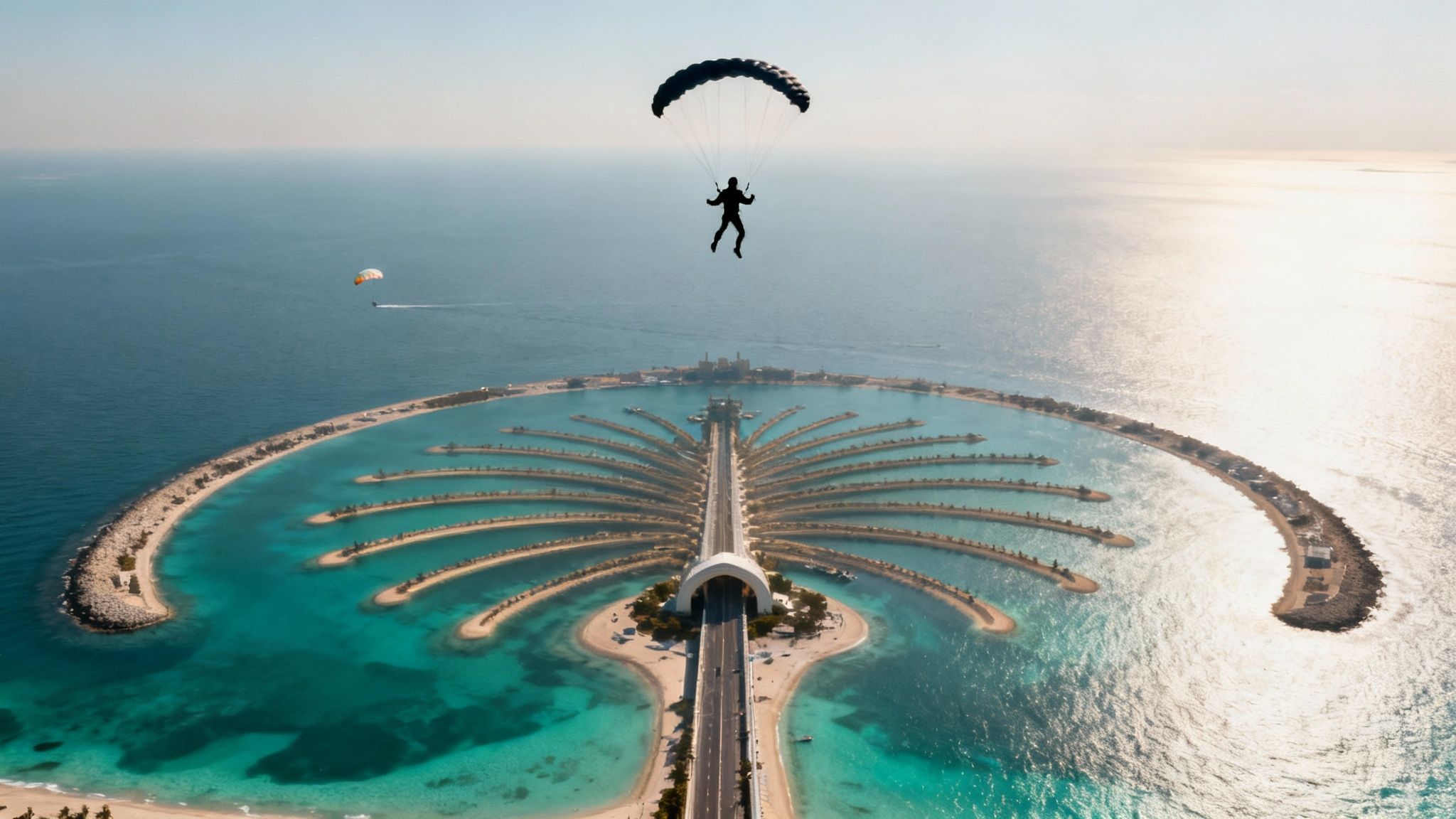 Skydiving Over The Palm Jumeirah