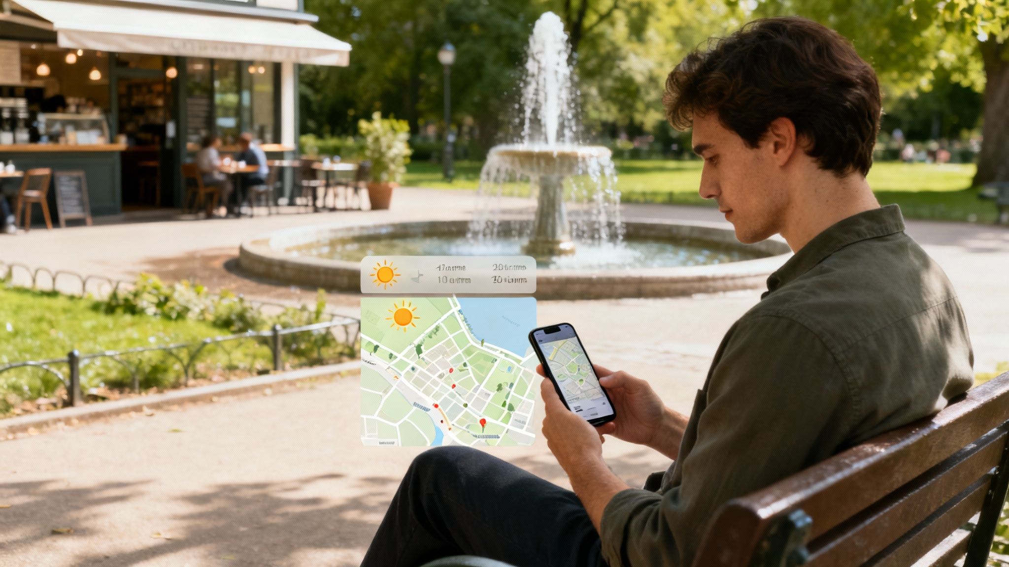 A child looking at camels in an outdoor farm setting.