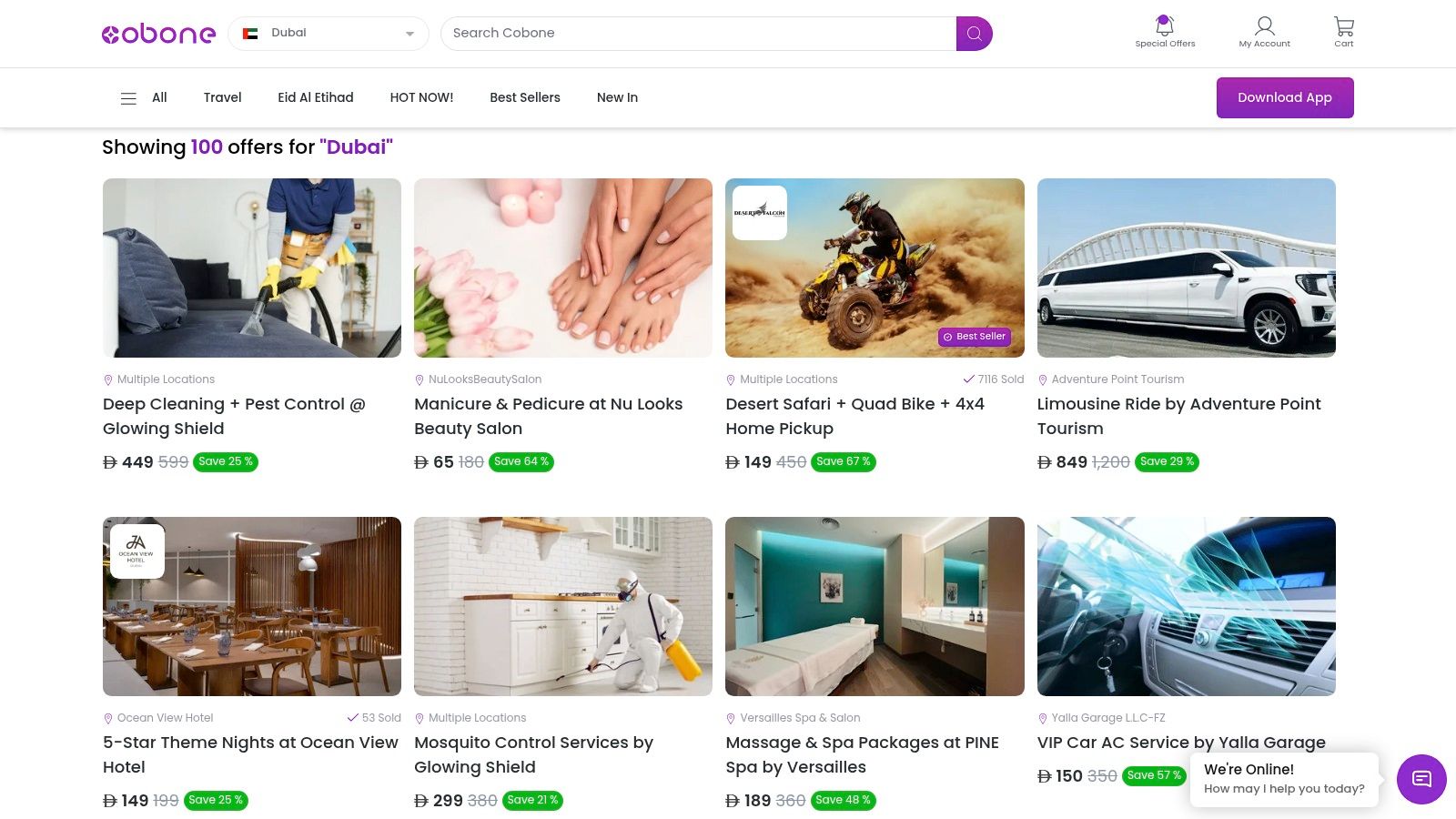 Cobone desert safari deals page