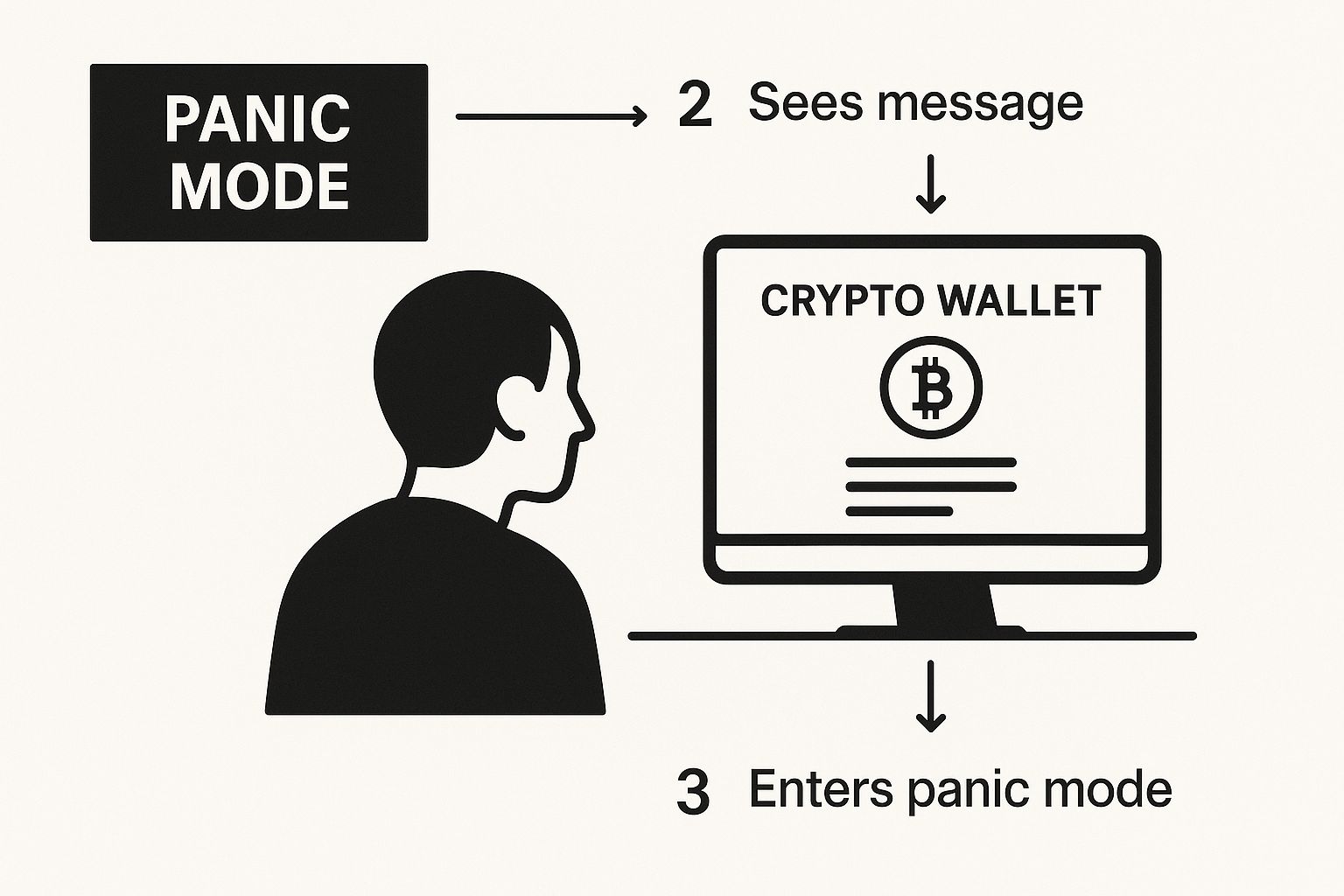 Infographic about sent crypto to wrong address