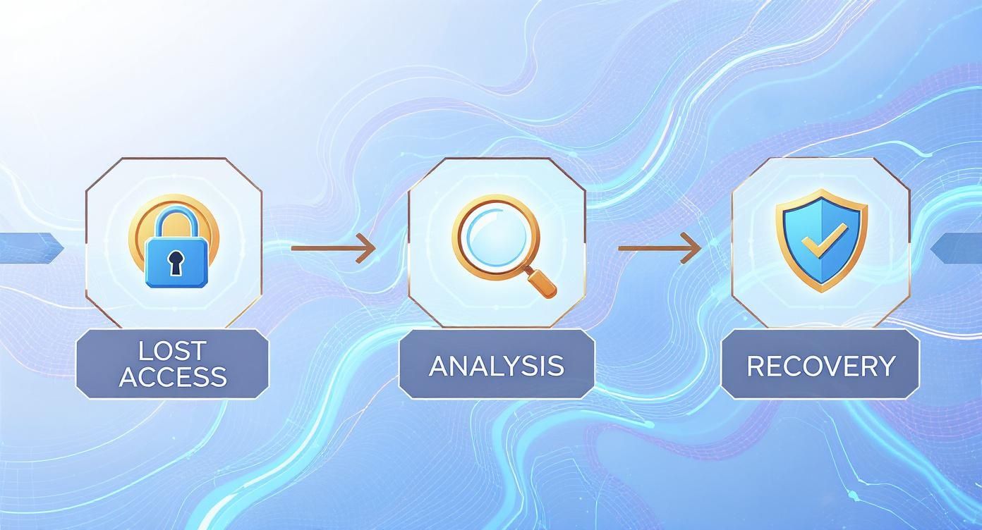 Infographic about cryptocurrency recovery service