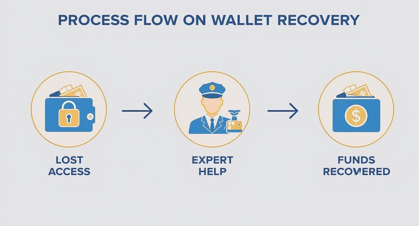 Infographic about wallet recovery services