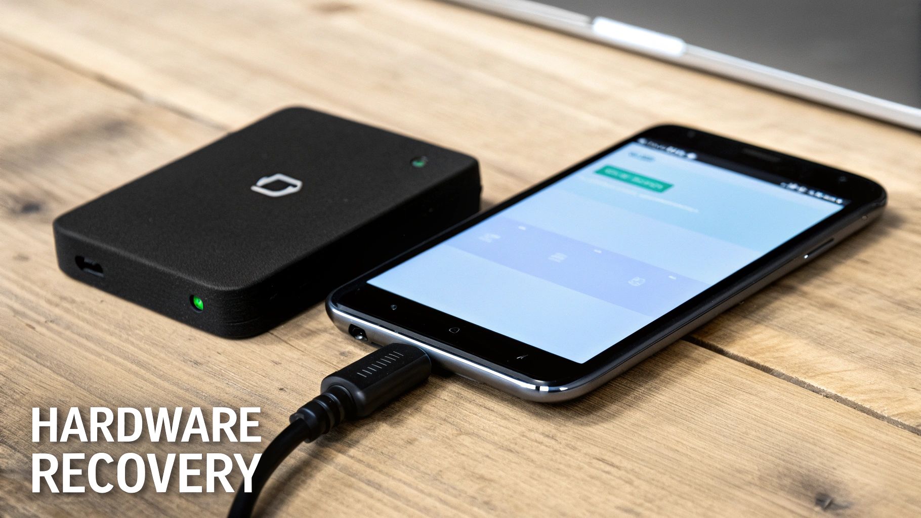 A person using a Trezor hardware wallet connected to a laptop.