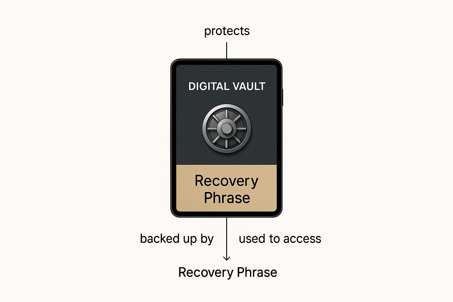 Infographic about wallet recovery phrase