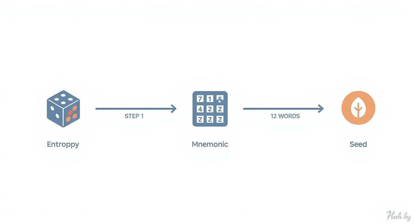 Infographic about mnemonic code converter