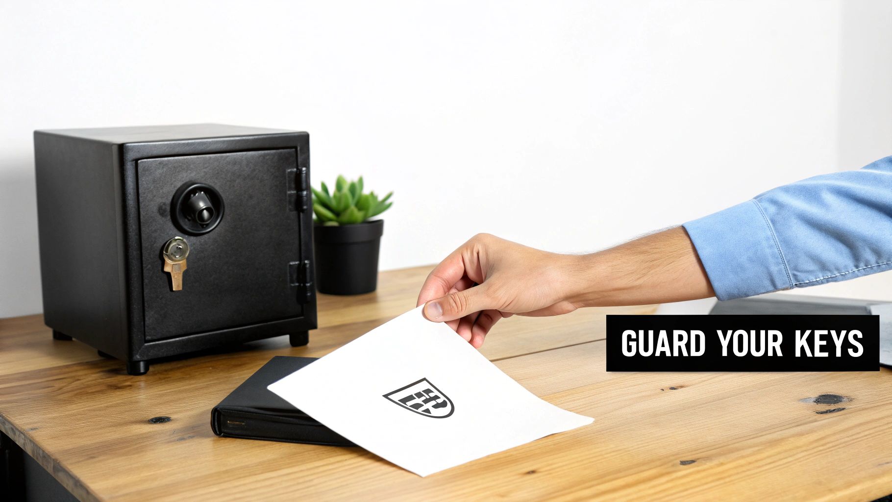 Image of a vault with a key