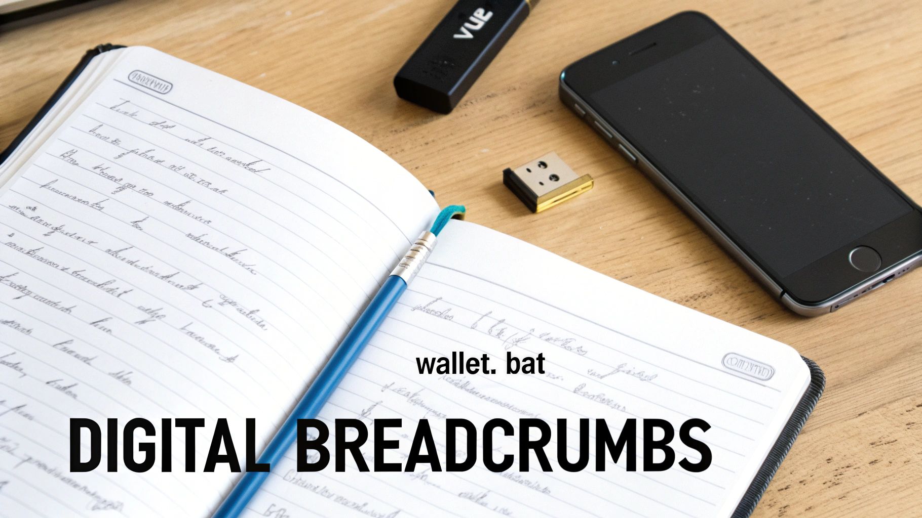 A magnifying glass hovering over scattered digital icons and code snippets, symbolizing the search for password clues.