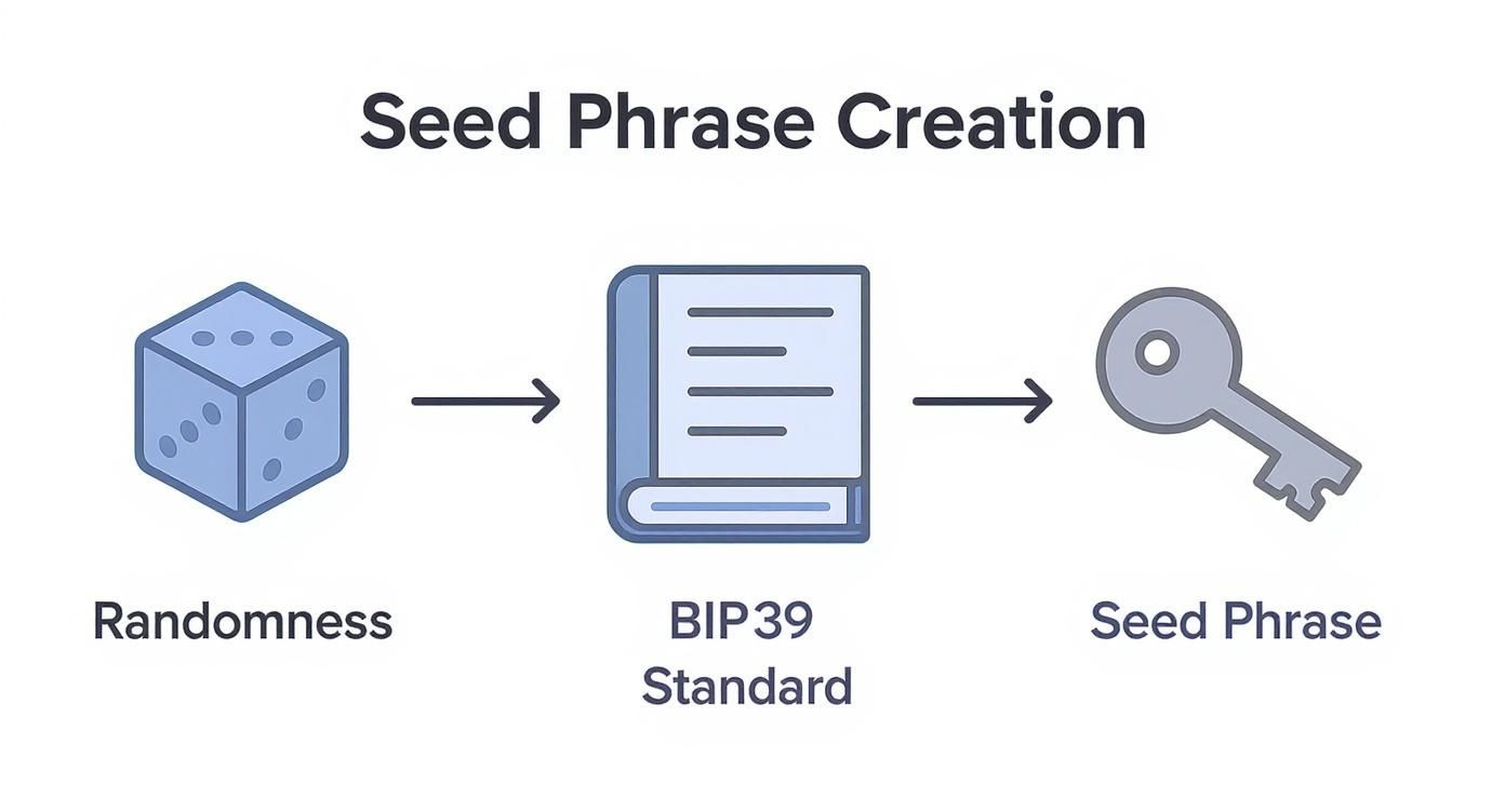 Infographic about wallet seed phrase
