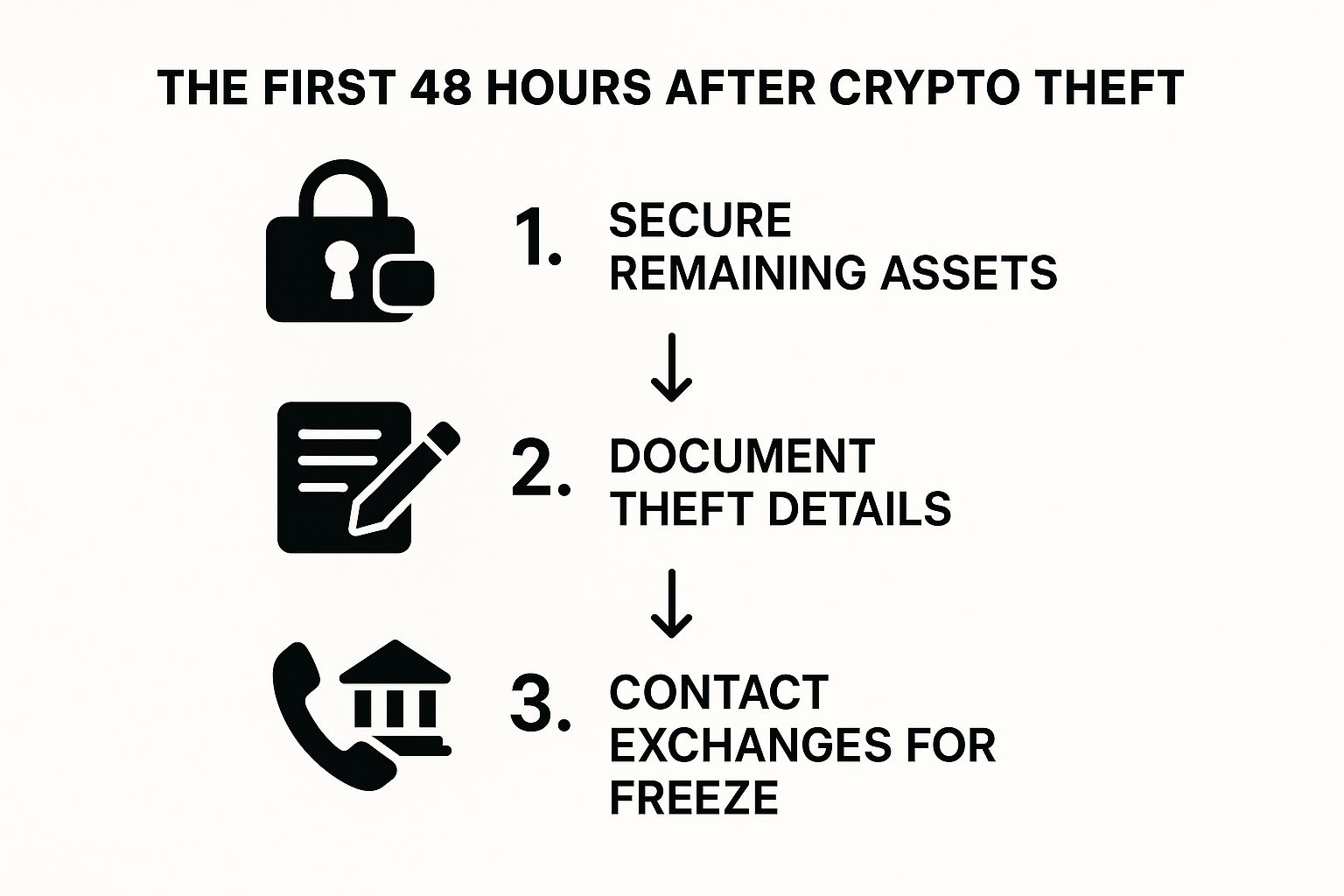 Infographic about crypto fraud recovery