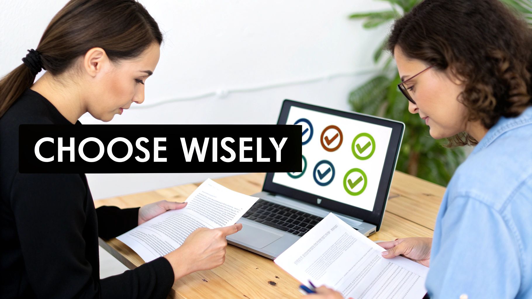 A person carefully examining a digital padlock on a screen, symbolizing the process of vetting a crypto recovery service.