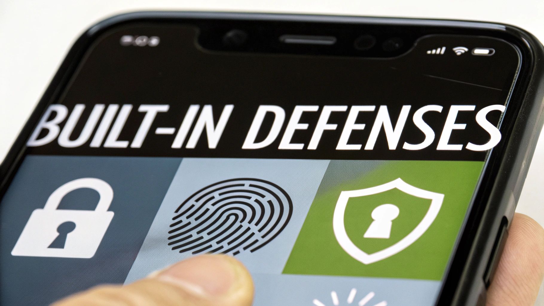 A shield icon representing the robust security defenses of Coinbase Wallet.