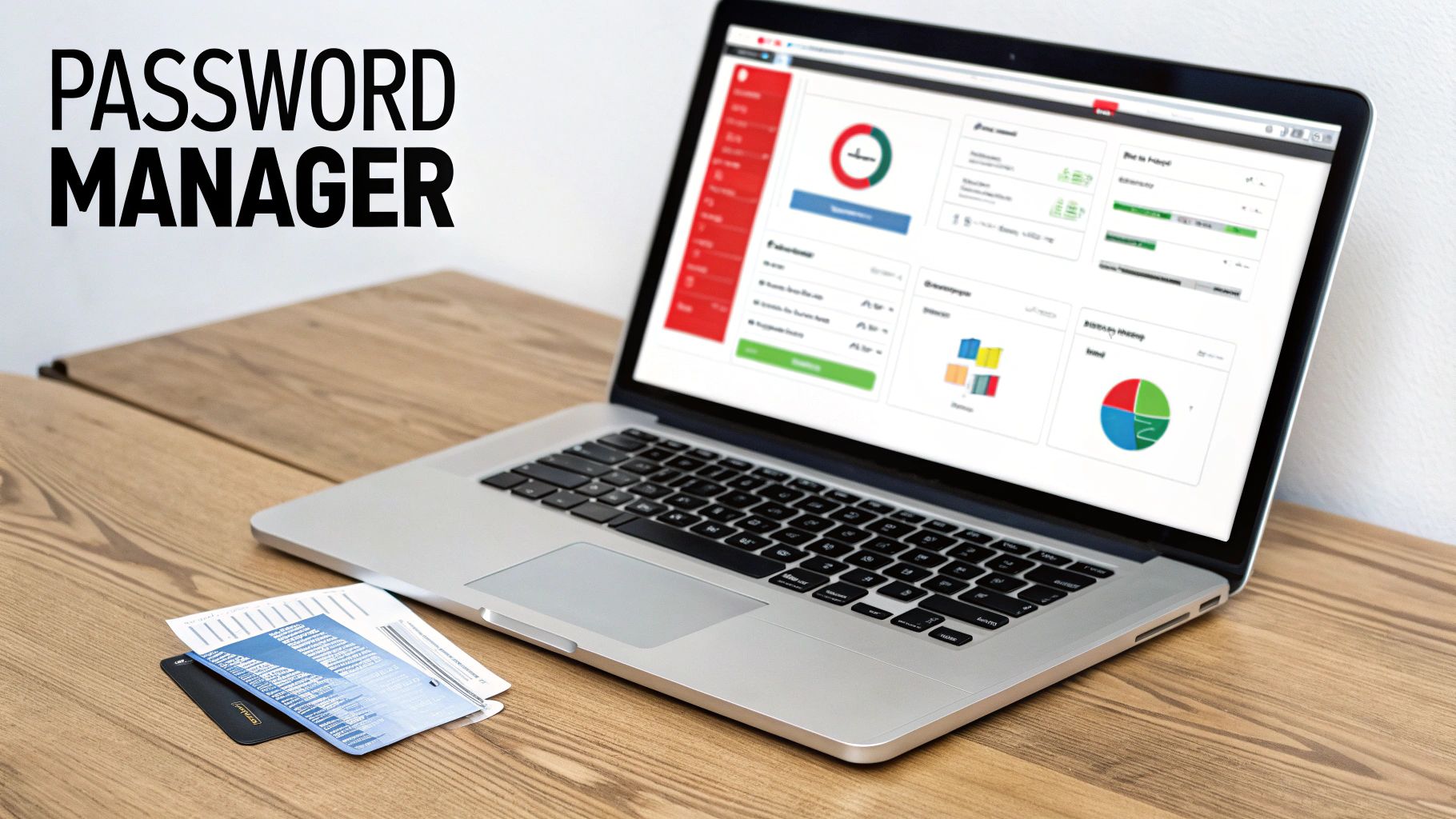 A digital illustration of a secure vault, symbolizing the protection offered by a password manager.