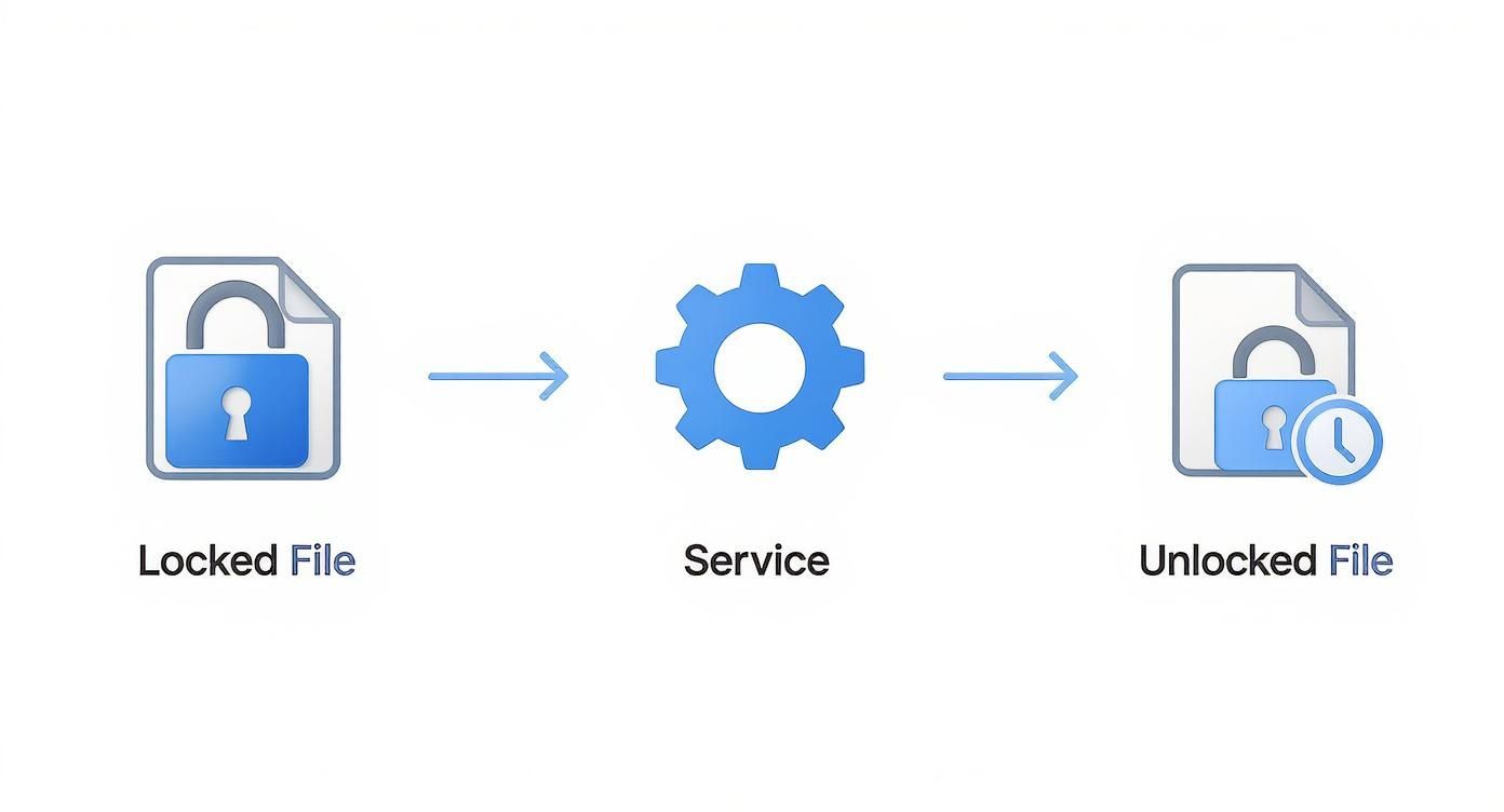 Infographic about password recovery services
